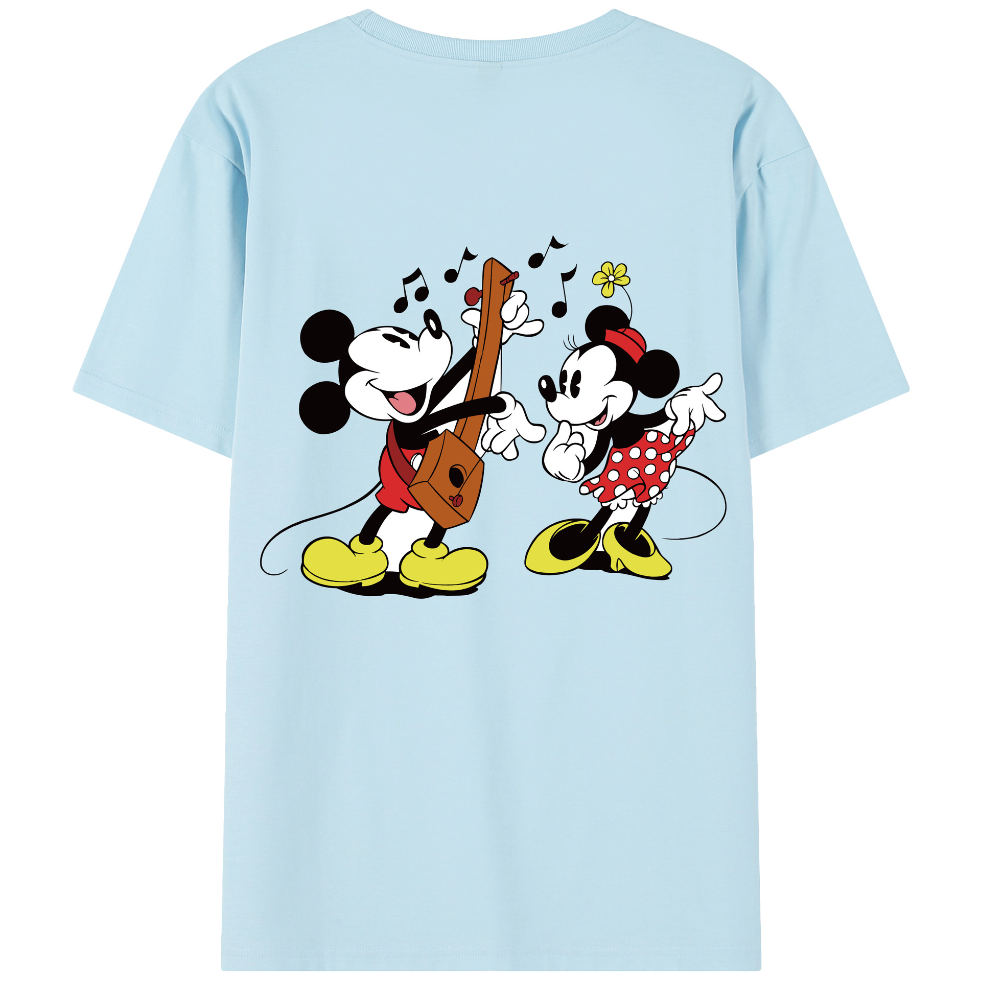 （画像用） ミッキーマウス Mickey Mouse 綿100％半袖Tシャツ（背面プリント）